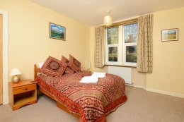 The double bedroom is downstairs.